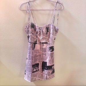 Pink newspaper print dress 🗞💖